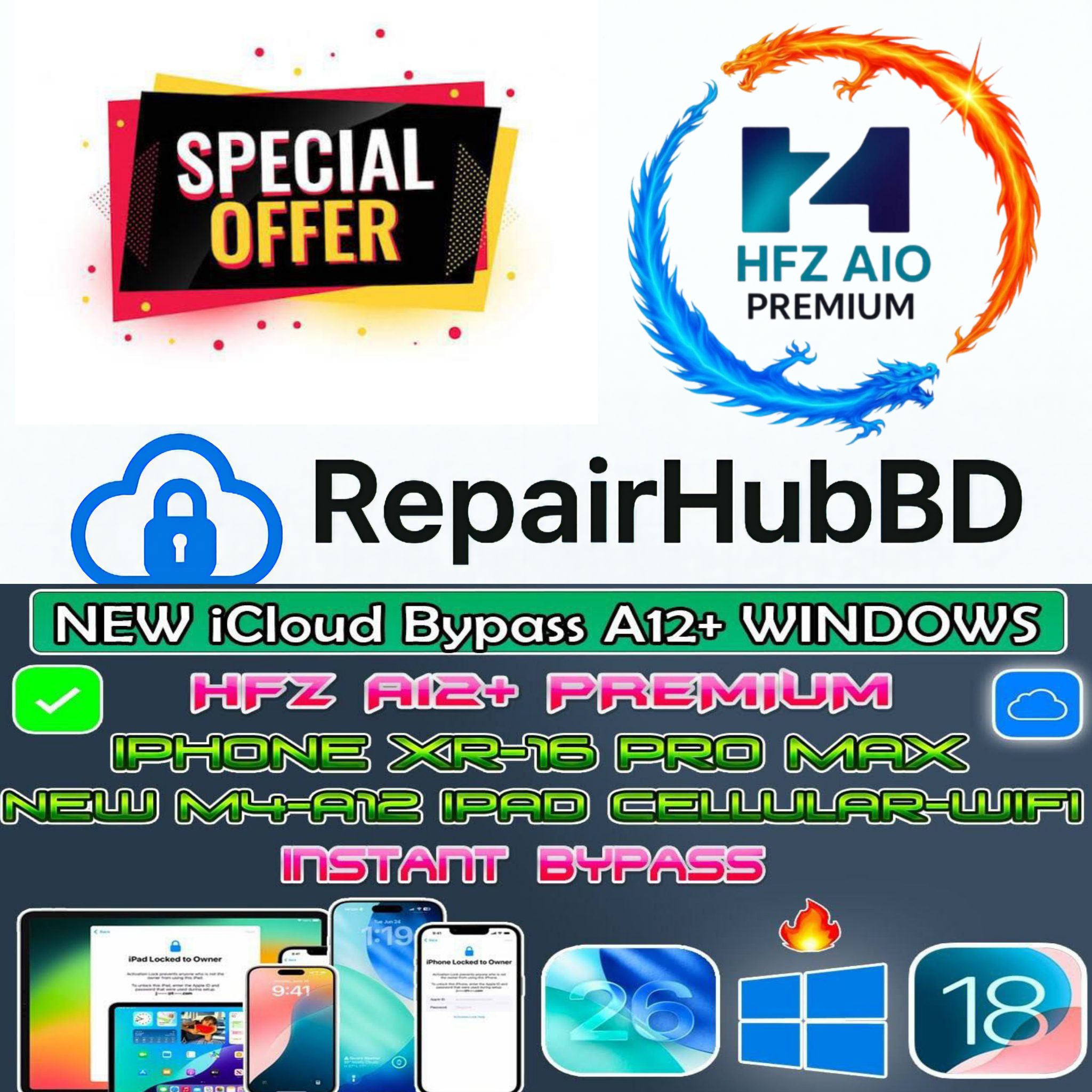 HFZ Activator A12+ iPhone/iPad Any Model