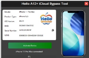 Hello A12+ iCloud Bypass Windows Tool | Support- XR → 17 Pro Max & iPads — SPECIAL OFFER